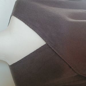 Eskandar linen wrap front sweater